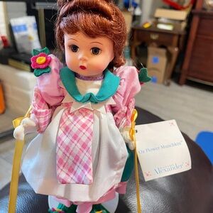 Madame Alexander Pink and White Doll with Green Accents